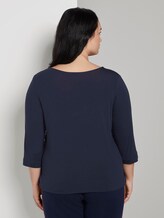 T-shirt met linten detail - Vrouwen - Real Navy Blue T-shirt met linten detail - Vrouwen - Real Navy Blue - 2 - My True Me