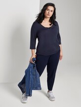 T-shirt met linten detail - Vrouwen - Real Navy Blue T-shirt met linten detail - Vrouwen - Real Navy Blue - 3 - My True Me