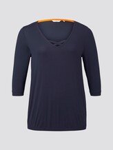 T-shirt met linten detail - Vrouwen - Real Navy Blue T-shirt met linten detail - Vrouwen - Real Navy Blue - 7 - My True Me