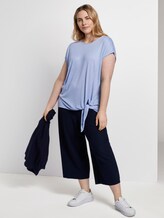 T-Shirt mit Knoten-Detail - Frauen - Parisienne Blue T-Shirt mit Knoten-Detail - Frauen - Parisienne Blue - 3 - My True Me