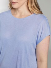 T-Shirt mit Knoten-Detail - Frauen - Parisienne Blue T-Shirt mit Knoten-Detail - Frauen - Parisienne Blue - 9 - My True Me