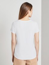 T-Shirt mit Logo-Print - Frauen - Off White T-Shirt mit Logo-Print - Frauen - Off White - 2 - TOM TAILOR Denim