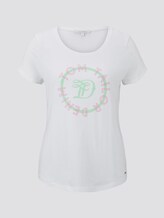 T-Shirt mit Logo-Print - Frauen - Off White T-Shirt mit Logo-Print - Frauen - Off White - 7 - TOM TAILOR Denim