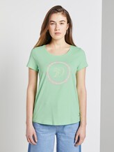 T-Shirt mit Logo-Print - Frauen - soft neo green T-Shirt mit Logo-Print - Frauen - soft neo green - 1 - TOM TAILOR Denim