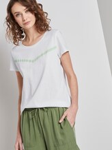 Nena & Larissa: T-Shirt mit Printstreifen - Frauen - Off White Nena & Larissa: T-Shirt mit Printstreifen - Frauen - Off White - 5 - TOM TAILOR Denim