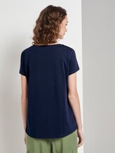 Nena & Larissa: T-Shirt mit Printstreifen - Frauen - Real Navy Blue Nena & Larissa: T-Shirt mit Printstreifen - Frauen - Real Navy Blue - 2 - TOM TAILOR Denim