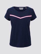 Nena & Larissa: T-Shirt mit Printstreifen - Frauen - Real Navy Blue Nena & Larissa: T-Shirt mit Printstreifen - Frauen - Real Navy Blue - 7 - TOM TAILOR Denim