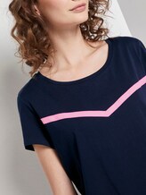 Nena & Larissa: T-Shirt mit Printstreifen - Frauen - Real Navy Blue Nena & Larissa: T-Shirt mit Printstreifen - Frauen - Real Navy Blue - 9 - TOM TAILOR Denim