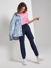 Nena & Larissa: T-Shirt mit Printstreifen - Frauen - bright pink Nena & Larissa: T-Shirt mit Printstreifen - Frauen - bright pink - 3 - TOM TAILOR Denim