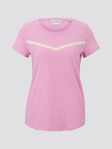 Nena & Larissa: T-Shirt mit Printstreifen - Frauen - bright pink Nena & Larissa: T-Shirt mit Printstreifen - Frauen - bright pink - 7 - TOM TAILOR Denim