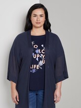 Cardigan mit weiten Ärmeln - Frauen - Real Navy Blue Cardigan mit weiten Ärmeln - Frauen - Real Navy Blue - 1 - My True Me