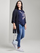 Cardigan mit weiten Ärmeln - Frauen - Real Navy Blue Cardigan mit weiten Ärmeln - Frauen - Real Navy Blue - 3 - My True Me