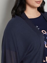 Cardigan mit weiten Ärmeln - Frauen - Real Navy Blue Cardigan mit weiten Ärmeln - Frauen - Real Navy Blue - 9 - My True Me