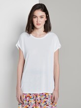 Lockeres Basic T-Shirt - Frauen - Off White Lockeres Basic T-Shirt - Frauen - Off White - 1 - TOM TAILOR Denim