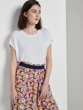 Lockeres Basic T-Shirt - Frauen - Off White Lockeres Basic T-Shirt - Frauen - Off White - 5 - TOM TAILOR Denim