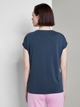 Lockeres Basic T-Shirt - Frauen - Real Navy Blue Lockeres Basic T-Shirt - Frauen - Real Navy Blue - 2 - TOM TAILOR Denim