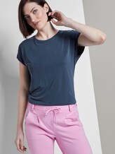 Lockeres Basic T-Shirt - Frauen - Real Navy Blue Lockeres Basic T-Shirt - Frauen - Real Navy Blue - 5 - TOM TAILOR Denim