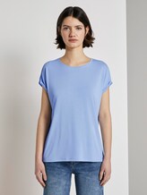 Lockeres T-Shirt aus Modal - Frauen - fresh light blue Lockeres T-Shirt aus Modal - Frauen - fresh light blue - 1 - TOM TAILOR Denim