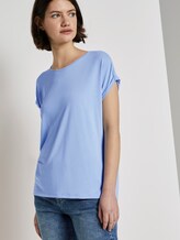 Lockeres T-Shirt aus Modal - Frauen - fresh light blue Lockeres T-Shirt aus Modal - Frauen - fresh light blue - 5 - TOM TAILOR Denim