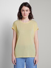 Lockeres T-Shirt aus Modal - Frauen - pale yellow Lockeres T-Shirt aus Modal - Frauen - pale yellow - 1 - TOM TAILOR Denim