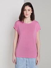 Lockeres Basic T-Shirt - Frauen - bright pink Lockeres Basic T-Shirt - Frauen - bright pink - 1 - TOM TAILOR Denim