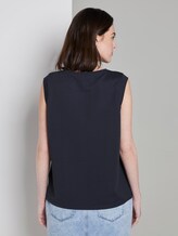 Strukturiertes Top mit Flügelärmeln - Frauen - Real Navy Blue Strukturiertes Top mit Flügelärmeln - Frauen - Real Navy Blue - 2 - TOM TAILOR Denim