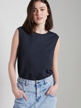 Strukturiertes Top mit Flügelärmeln - Frauen - Real Navy Blue Strukturiertes Top mit Flügelärmeln - Frauen - Real Navy Blue - 5 - TOM TAILOR Denim