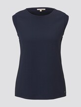 Strukturiertes Top mit Flügelärmeln - Frauen - Real Navy Blue Strukturiertes Top mit Flügelärmeln - Frauen - Real Navy Blue - 7 - TOM TAILOR Denim
