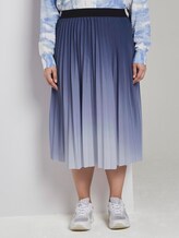 Plissierter Midi-Rock mit Farbverlauf - Frauen - Real Navy Blue Plissierter Midi-Rock mit Farbverlauf - Frauen - Real Navy Blue - 1 - My True Me