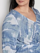 Midi-Wickelkleid im Batik-Look - Frauen - bluish tie dye Midi-Wickelkleid im Batik-Look - Frauen - bluish tie dye - 10 - My True Me