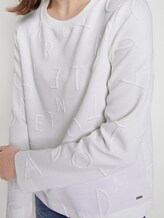 Gemustertes Sweatshirt mit Struktur - Frauen - Off White Gemustertes Sweatshirt mit Struktur - Frauen - Off White - 10 - TOM TAILOR Denim