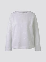 Gemustertes Sweatshirt mit Struktur - Frauen - Off White Gemustertes Sweatshirt mit Struktur - Frauen - Off White - 7 - TOM TAILOR Denim