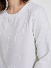 Gemustertes Sweatshirt mit Struktur - Frauen - Off White Gemustertes Sweatshirt mit Struktur - Frauen - Off White - 9 - TOM TAILOR Denim