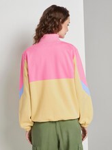 Nena & Larissa: Oversized Sweatshirt mit Troyer-Kragen - Frauen - pale yellow Nena & Larissa: Oversized Sweatshirt mit Troyer-Kragen - Frauen - pale yellow - 2 - TOM TAILOR Denim