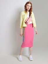Midirock im Colorblocking - Frauen - neon rose Midirock im Colorblocking - Frauen - neon rose - 3 - TOM TAILOR Denim