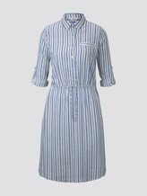Gestreiftes Kleid mit Bindegürtel - Frauen - blue stripe Gestreiftes Kleid mit Bindegürtel - Frauen - blue stripe - 7 - TOM TAILOR