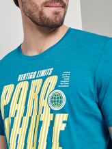 Sportliches T-Shirt mit Print - Männer - teal bay green Sportliches T-Shirt mit Print - Männer - teal bay green - 9 - TOM TAILOR