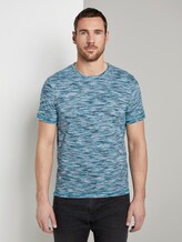 Bunt meliertes T-Shirt - Männer - teal spacedye Bunt meliertes T-Shirt - Männer - teal spacedye - 1 - TOM TAILOR