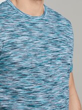 Bunt meliertes T-Shirt - Männer - teal spacedye Bunt meliertes T-Shirt - Männer - teal spacedye - 9 - TOM TAILOR