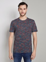 Kleurrijk gevlekt T-shirt - Männer - red spacedye Kleurrijk gevlekt T-shirt - Männer - red spacedye - 1 - TOM TAILOR