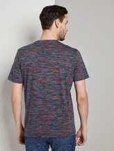 Kleurrijk gevlekt T-shirt - Männer - red spacedye Kleurrijk gevlekt T-shirt - Männer - red spacedye - 2 - TOM TAILOR