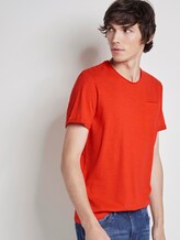 T-Shirt in Melange-Struktur - Männer - Grenadine Red T-Shirt in Melange-Struktur - Männer - Grenadine Red - 5 - TOM TAILOR