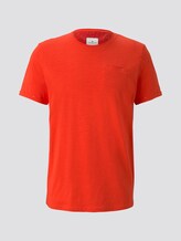 T-Shirt in Melange-Struktur - Männer - Grenadine Red T-Shirt in Melange-Struktur - Männer - Grenadine Red - 7 - TOM TAILOR