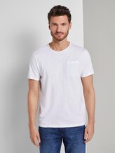 T-Shirt in Melange-Struktur - Männer - White T-Shirt in Melange-Struktur - Männer - White - 1 - TOM TAILOR