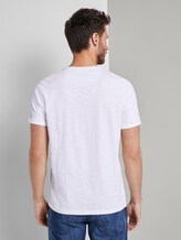 T-Shirt in Melange-Struktur - Männer - White T-Shirt in Melange-Struktur - Männer - White - 2 - TOM TAILOR
