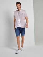 T-Shirt in Melange-Struktur - Männer - White T-Shirt in Melange-Struktur - Männer - White - 3 - TOM TAILOR