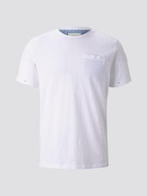 T-Shirt in Melange-Struktur - Männer - White T-Shirt in Melange-Struktur - Männer - White - 7 - TOM TAILOR