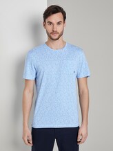 T-shirt with an all-over print - Men - blue irregular numbers design T-shirt with an all-over print - Men - blue irregular numbers design - 1 - TOM TAILOR