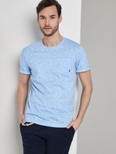 T-shirt with an all-over print - Men - blue irregular numbers design T-shirt with an all-over print - Men - blue irregular numbers design - 5 - TOM TAILOR