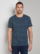 Striped T-shirt with a chest pocket - Men - yellow spacedye stripe Striped T-shirt with a chest pocket - Men - yellow spacedye stripe - 1 - TOM TAILOR